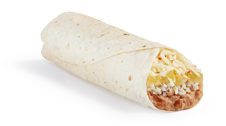 Jack'd Up Beans, Rice, & Cheese Burrito